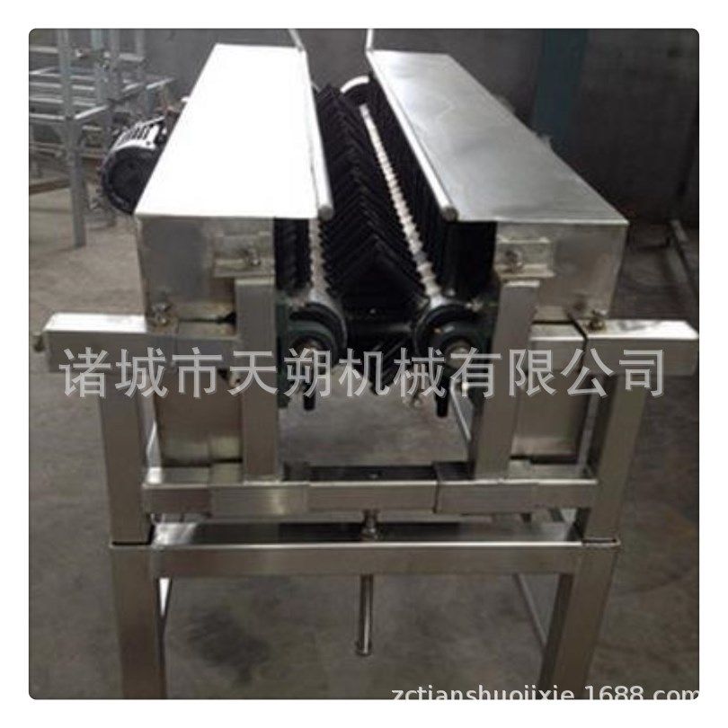 家禽屠宰卧式微调头脖打毛机自动不锈钢打头脖机头颈打毛机流水线