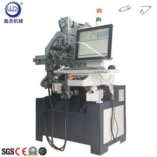 源头厂家供应鑫圣无凸轮弹簧机 回形针成型 折弯磨尖一体成型