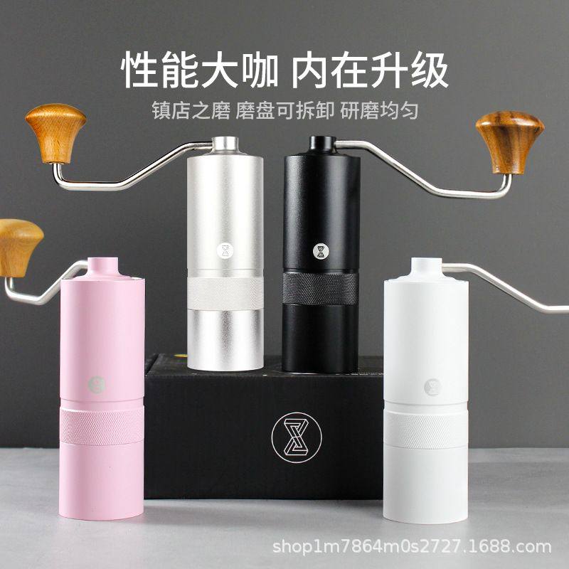 跨境现货磨豆机 咖啡豆研磨机 手磨咖啡机 磨豆器手摇手动CNC钢芯