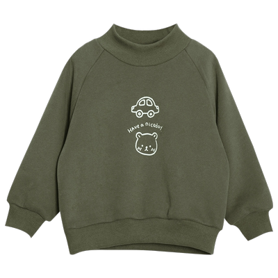 积木城堡男童加绒卫衣一体绒上衣