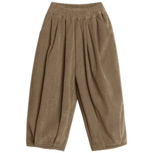 男童裤子加绒2025冬装新款儿童灯芯绒哈伦裤中小童秋冬长裤灯笼裤