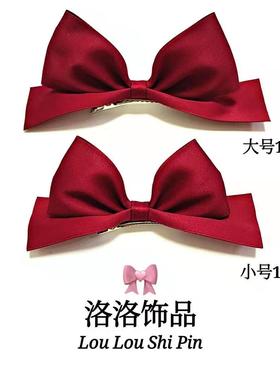 陈小纭同款白雪公主蝴蝶结发夹红色可爱立体发卡在逃公主顶夹头饰