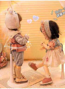 棉花娃娃站立支架公仔玩偶娃娃展示架BJD6分娃毛绒玩具支撑用底座