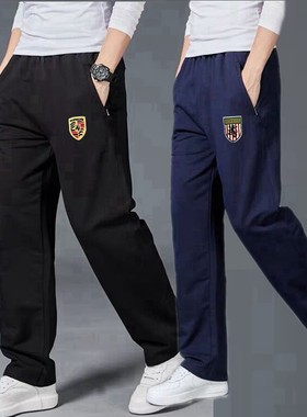 男童运动裤中大童2025春秋款小孩纯棉裤儿童宽松男孩长裤校服直筒