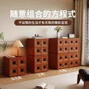 光阴柜中古风实木复古组合小户型电视柜床头柜收纳斗柜客厅卡门柜