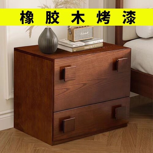 中古风实木床头柜创意