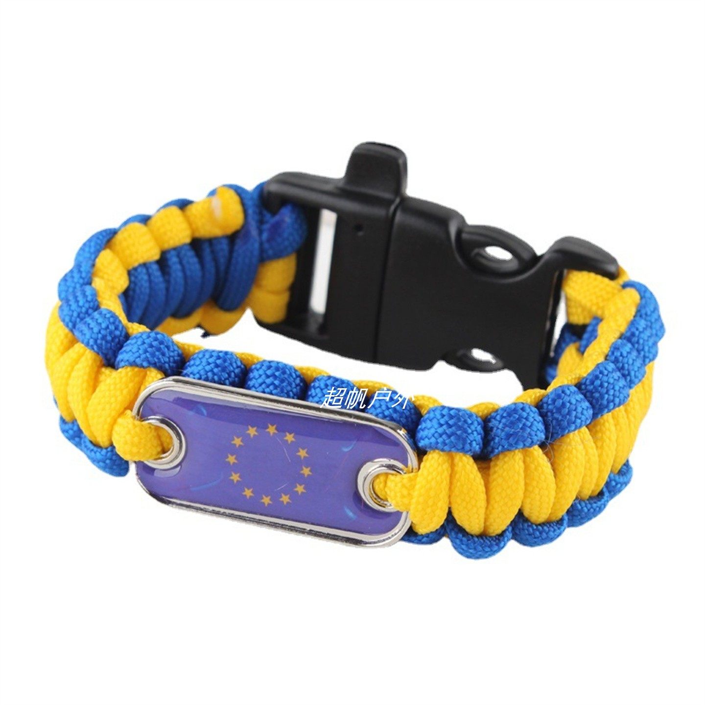 伞绳手链做商标手工编织七芯伞绳撞色手环可订LOGO手环AB彩印贴胶