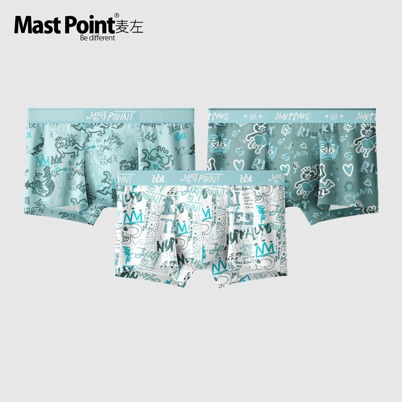 麦左男士内裤男款纯棉裆运动透气2026新款印花卡通男生四角平角裤,女士内衣/男士内衣/家居服,男平角内裤,淘宝优惠券,粉丝福利购,淘宝优惠卷