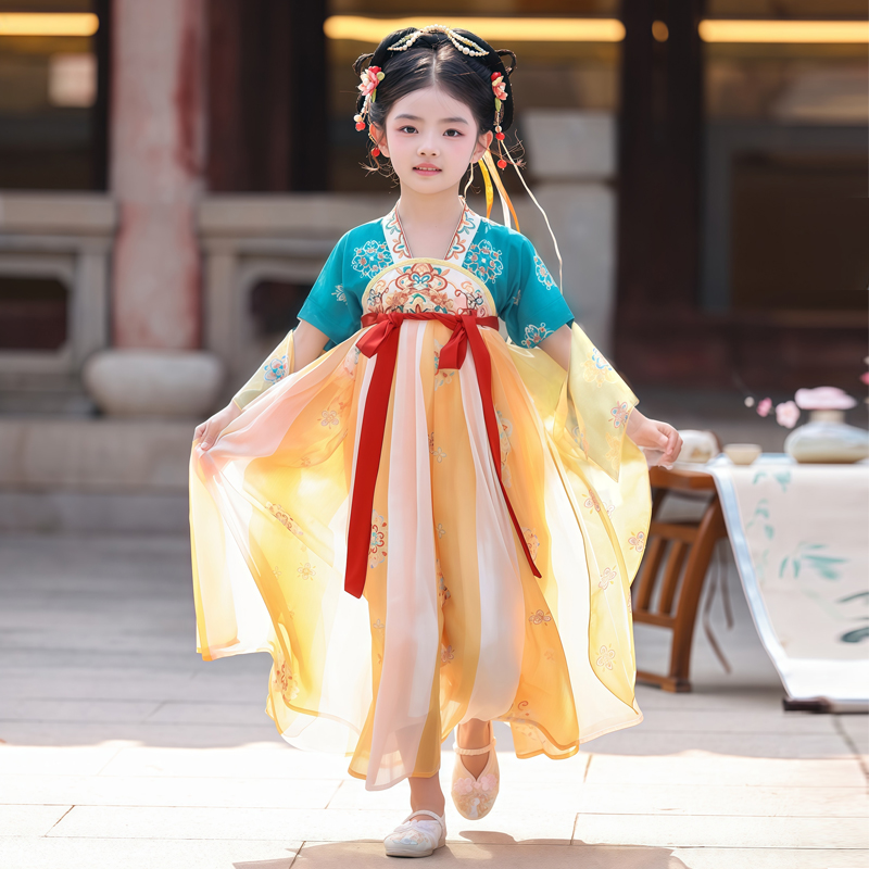 女童漢服春秋款超仙公主裙