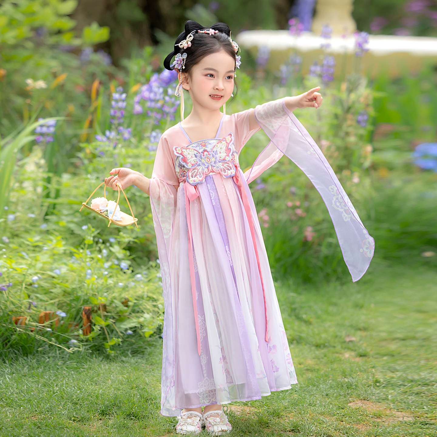 汉服女童2026新款薄款古装连衣裙图片