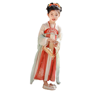 汉服女童2024新款儿童古风超仙襦裙古装女宝中国风改良连衣裙夏季