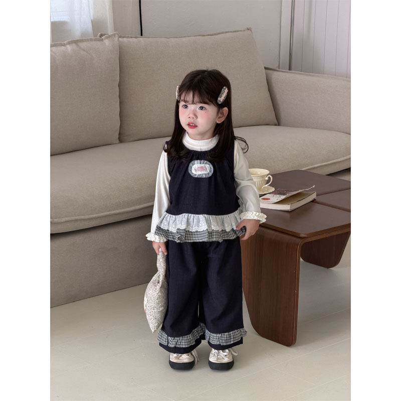 婴儿衣服女童韩版时尚拼接格子