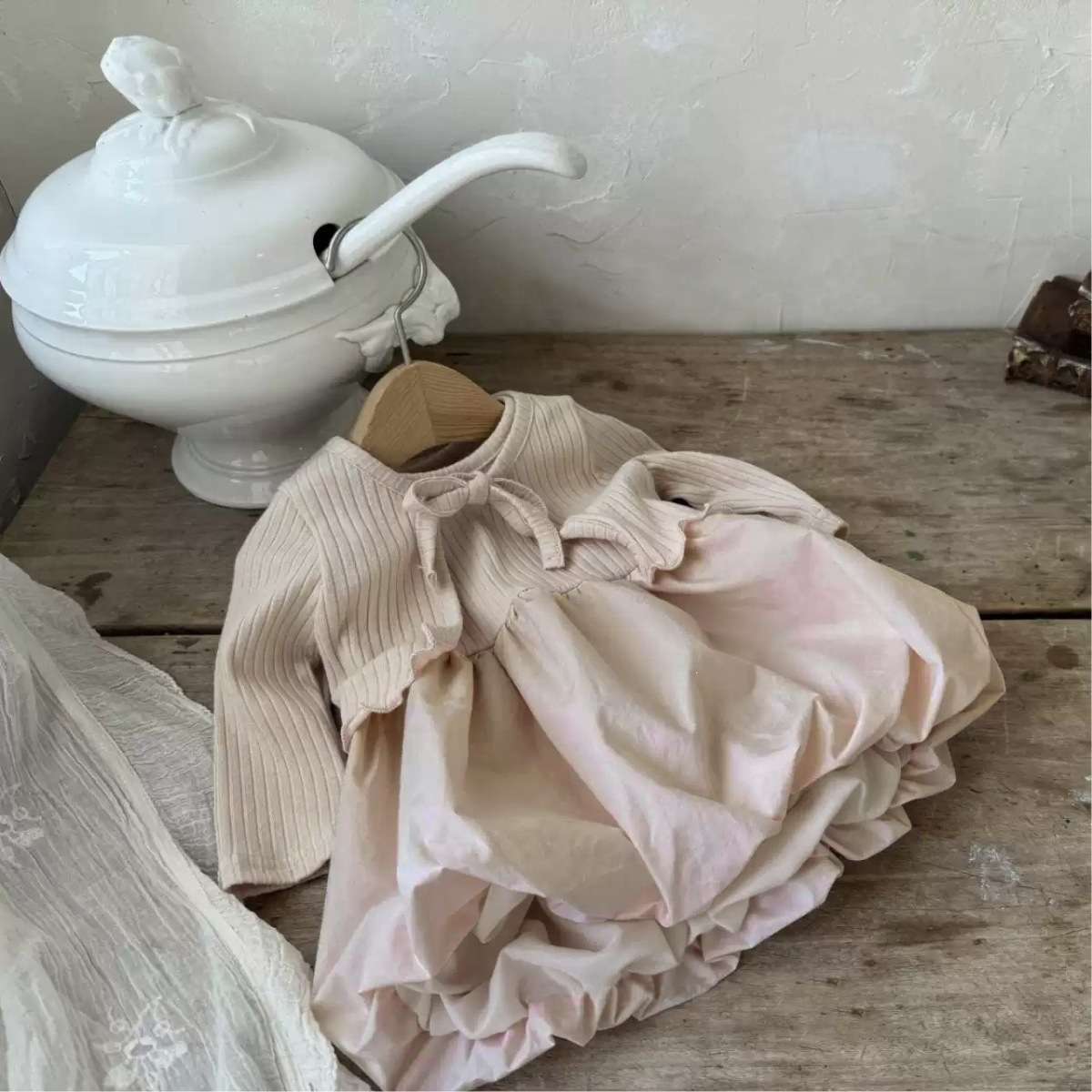 春夏款女童小开衫吊带篷篷裙