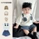 小月龄夏装 潮T 两件套男宝宝韩版 婴幼儿洋气小套装 网红潮服T恤短裤