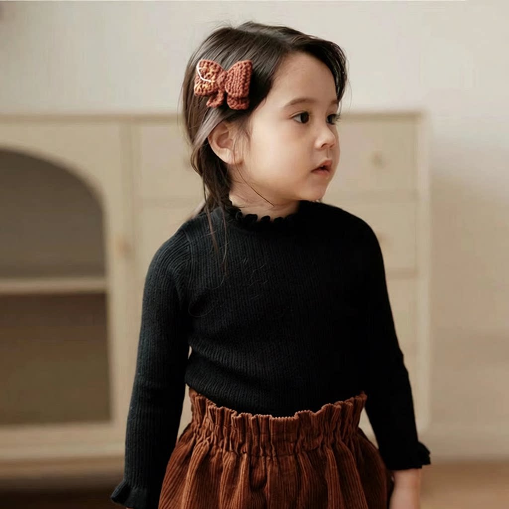 童装秋冬半高领羊毛打底衫婴幼童
