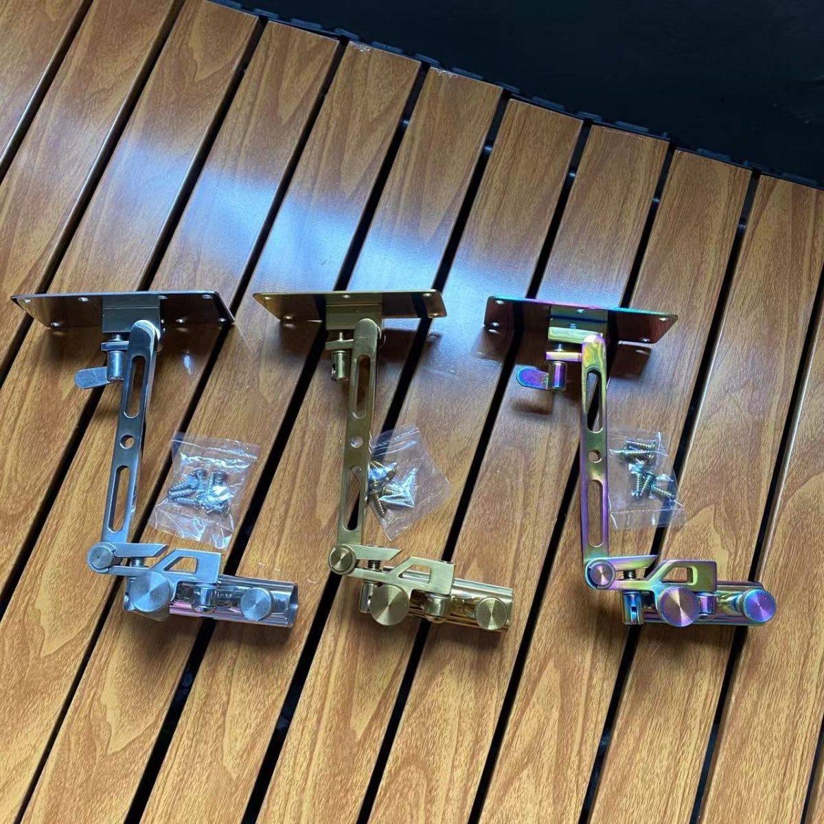 正品特价瀚佳源304不锈钢拐角炮台通用支架万向钓箱配件折叠支架