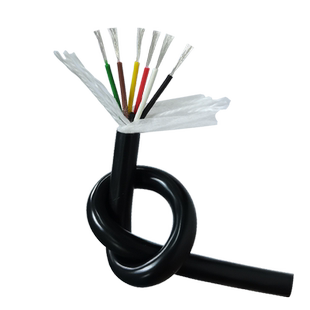 PUR高柔性拖链电源线国标铜TRVV2 4 8 12 24芯耐油机械手拖链电缆