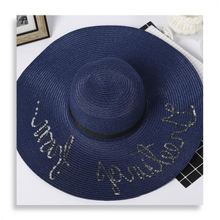hat with along the Lady big Andy 推荐 embroidery beach Hat