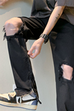 XZ409-1-K634-P55春夏新款膝盖破洞小脚修身牛仔裤男（控68），男装牛仔裤，星座1514
