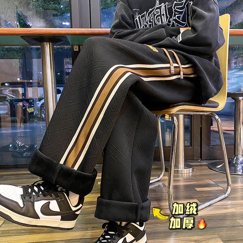 XZ409-1-K621-P55冬季加绒加厚宽松运动休闲裤,男装休闲裤,星座1514