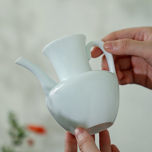 湖田窑影青仿宋中式复古公道杯