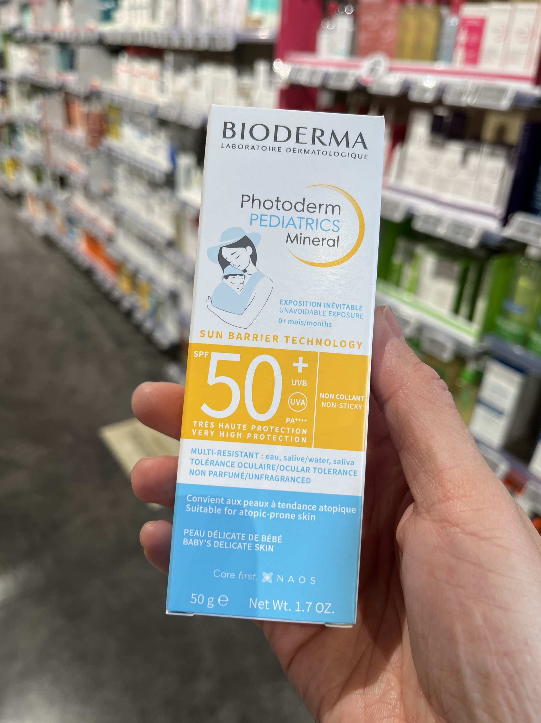 法国版Bioderma贝德玛晳妍婴幼儿童高倍防晒乳液物理防晒霜SPF50