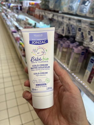 法国版jonzac童宝宝温和有机婴儿冷霜面霜  脸身体干燥肌肤100ml