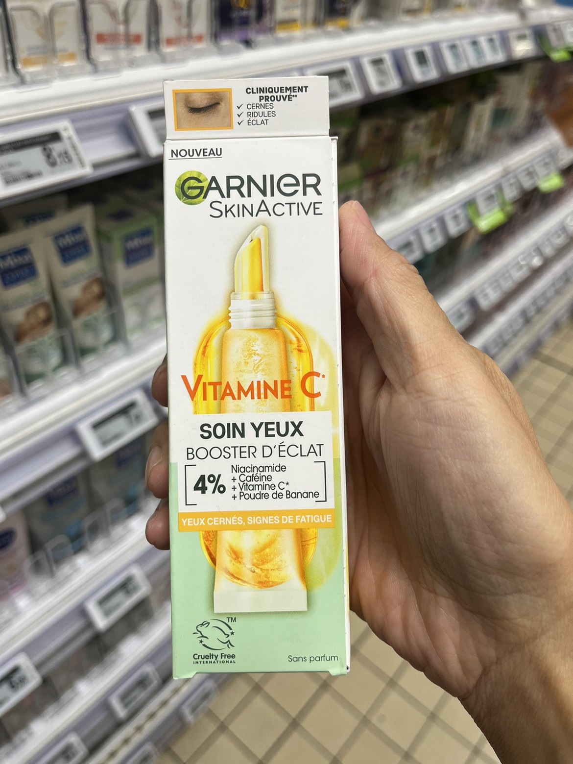 法国版GARNIER卡尼尔维C眼霜烟酰胺淡提亮紧致咖啡因15ml