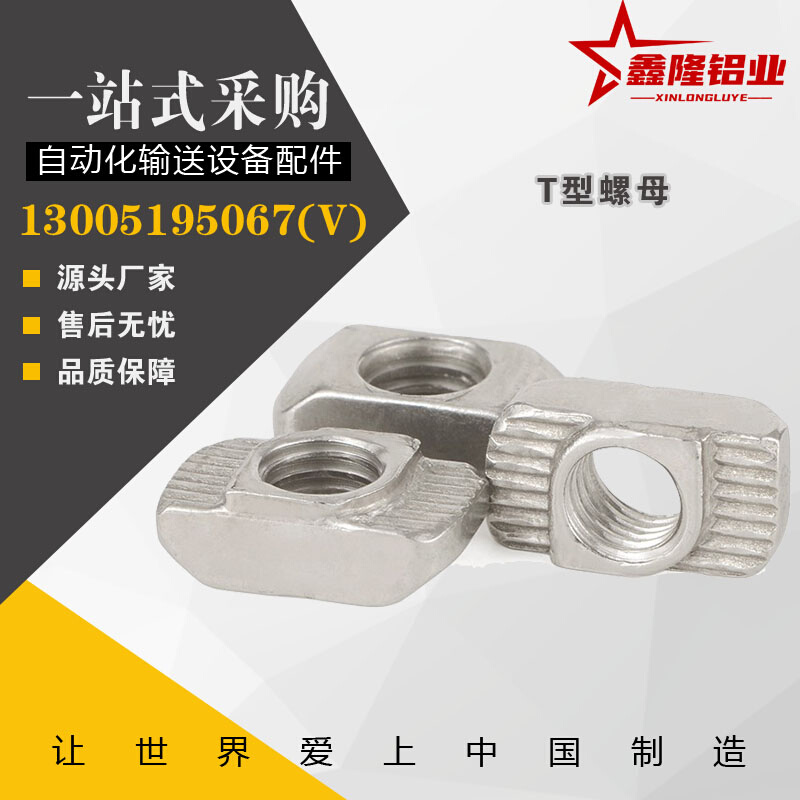替米思米T型螺母 欧标铝型材专用LNTN6/8-20-30-40-3/4/5/6/8