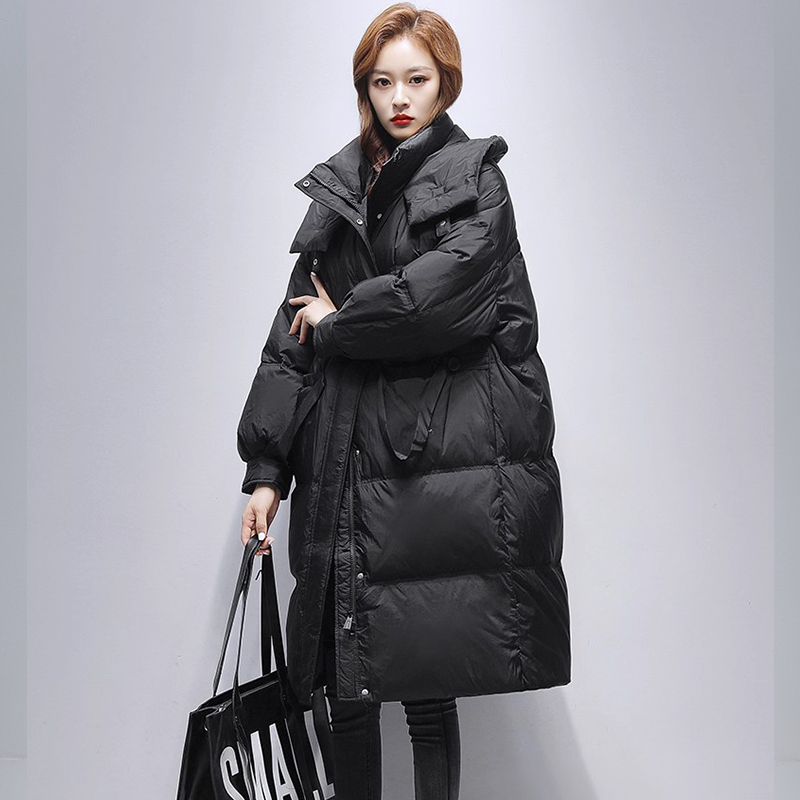 羽绒服女中长款加厚连帽韩版休闲百搭保暖外套YHG411616G