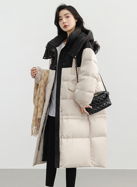 YPUT羽绒服女士过膝中长款韩版加厚时尚保暖鸭绒外套YHG411233G