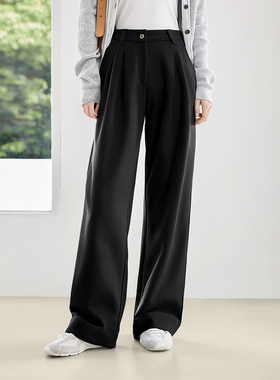 YPUT女士时尚休闲气质垂顺直筒裤YHE202025G