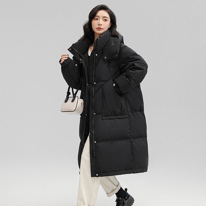 中长款加厚羽绒服女韩版设计感时尚宽松YHG411811G
