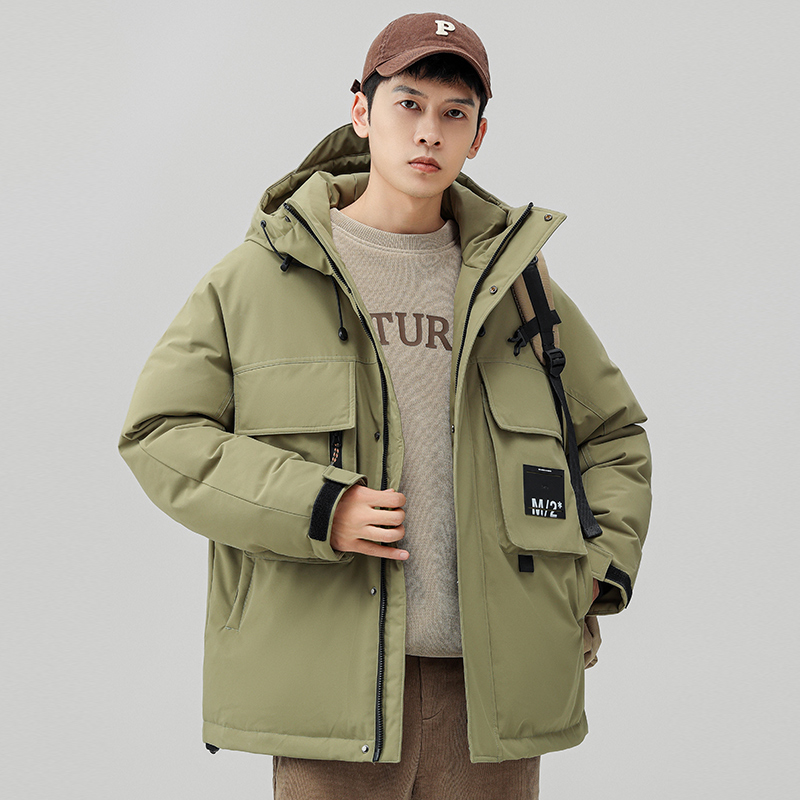 YPUT男装户外连帽工装休闲羽绒服 YHG111409G