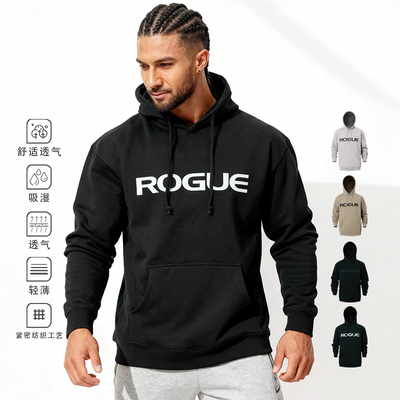 ROGUE运动连帽抓绒卫衣CF户外综合训练健身秋冬硬拉深蹲保暖外套