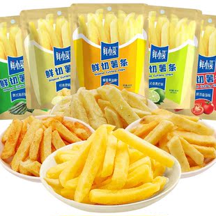 鲜小爱香脆薯条48g鲜切薯片蜂蜜黄油网红解馋休闲零食大礼包