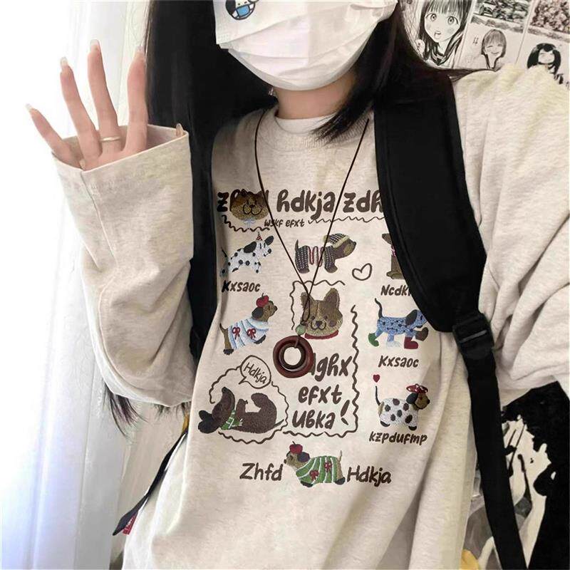 2025新款秋冬纯棉长袖t恤女小个子内搭设计感小众宽松上衣打底衫