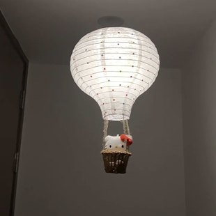 换个角度看我家kt热气球可爱小夜灯挂件diy装饰材料包家居装饰摆