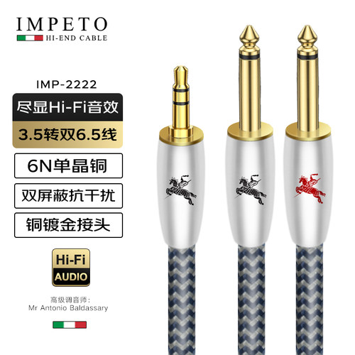 IMEPETO3.5MM转双大二芯音频线