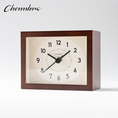 CHAMBRE日本进口实木复古台钟家用静音石英钟可挂墙可放置070DB