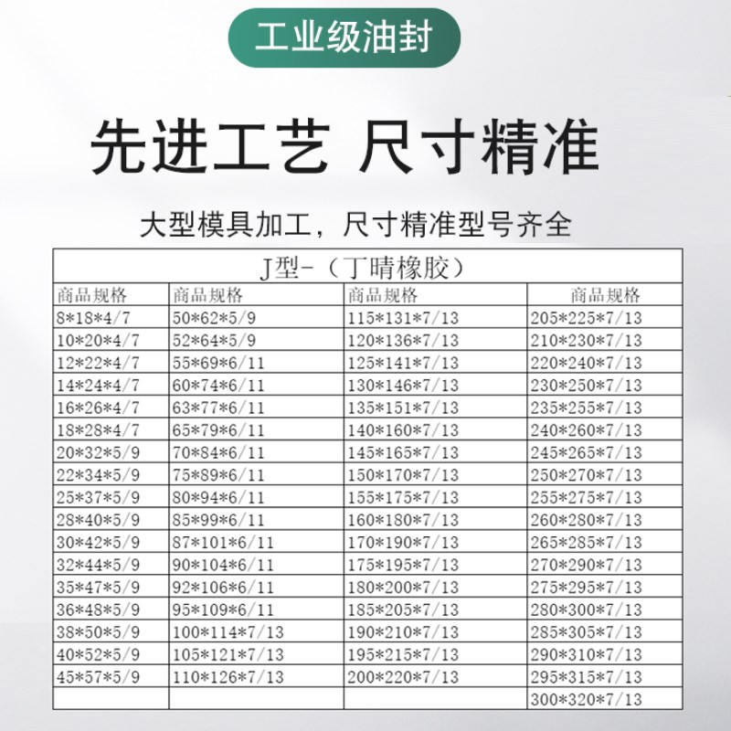 丁晴J型/FA/JA防尘密封圈20/22/25/28/30*28/32/34/37/40/42*5/9