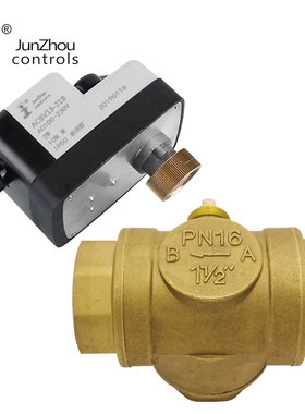 俊州ACBV13-21两线220V常开闭手自一体电动二通电磁水球阀太阳能