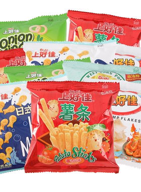 上好佳鲜虾片虾条薯片膨化小零食大礼包怀旧休闲食品小吃散装批发