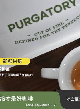 purgatory意大利香浓拼配咖啡豆 中深烘焙 油脂王 代磨粉 500g
