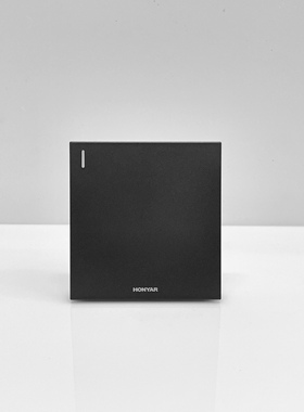 鸿雁 40年老牌国企86型简约时尚灰色无边框带荧光开关安装面板