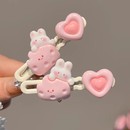 甜美少女爱心小兔发夹侧边刘海夹子儿童发卡可爱碎发鸭嘴夹头饰品