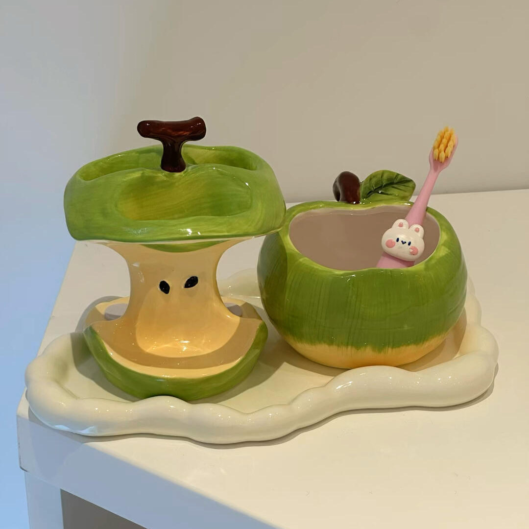 【新家的100个快递】苹果陶瓷电动牙刷架家用放置牙刷架2025新款,家庭/个人清洁工具,牙刷架/牙具座,淘宝优惠券,粉丝福利购,淘宝优惠卷