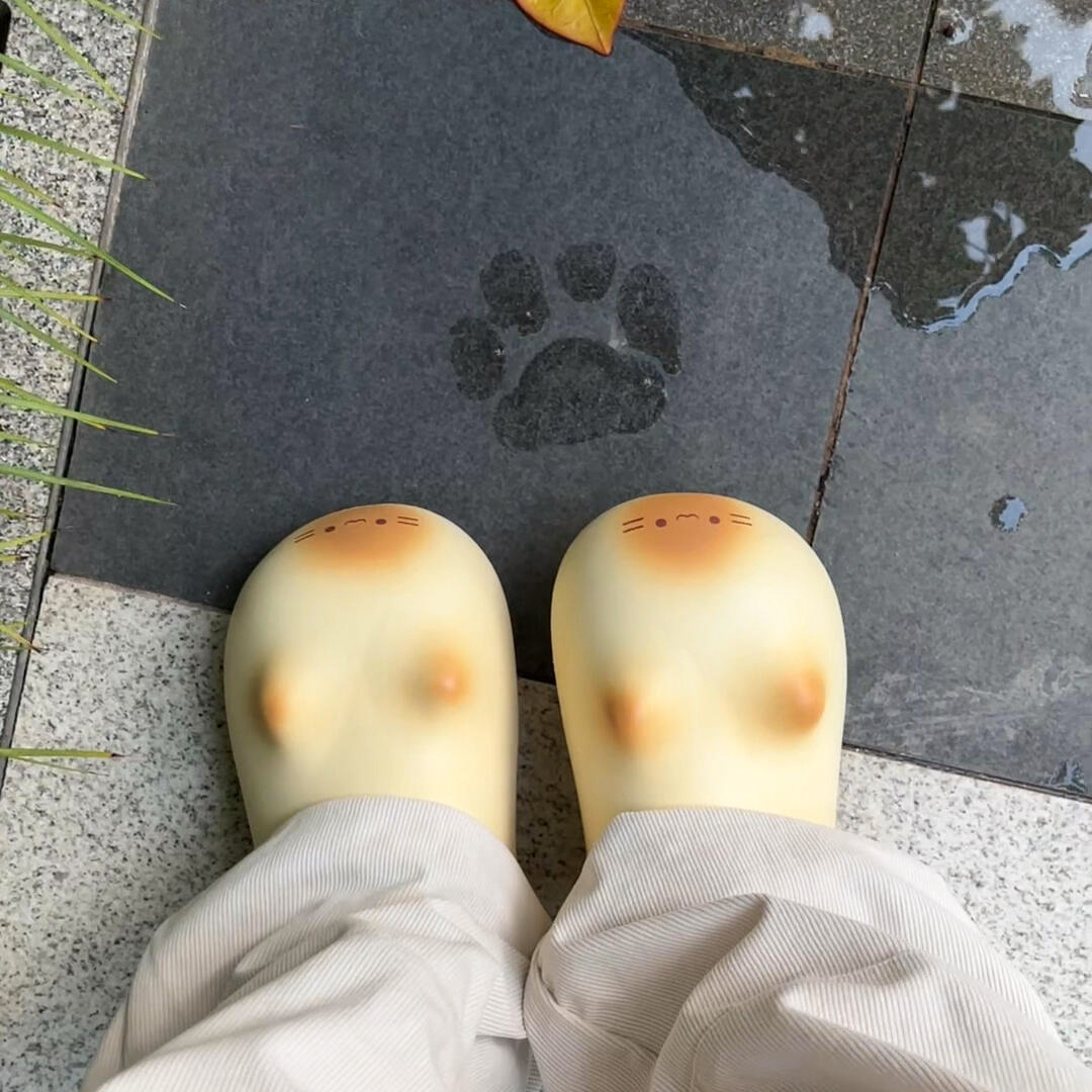 猫咪棉拖鞋女款秋冬家居厚底