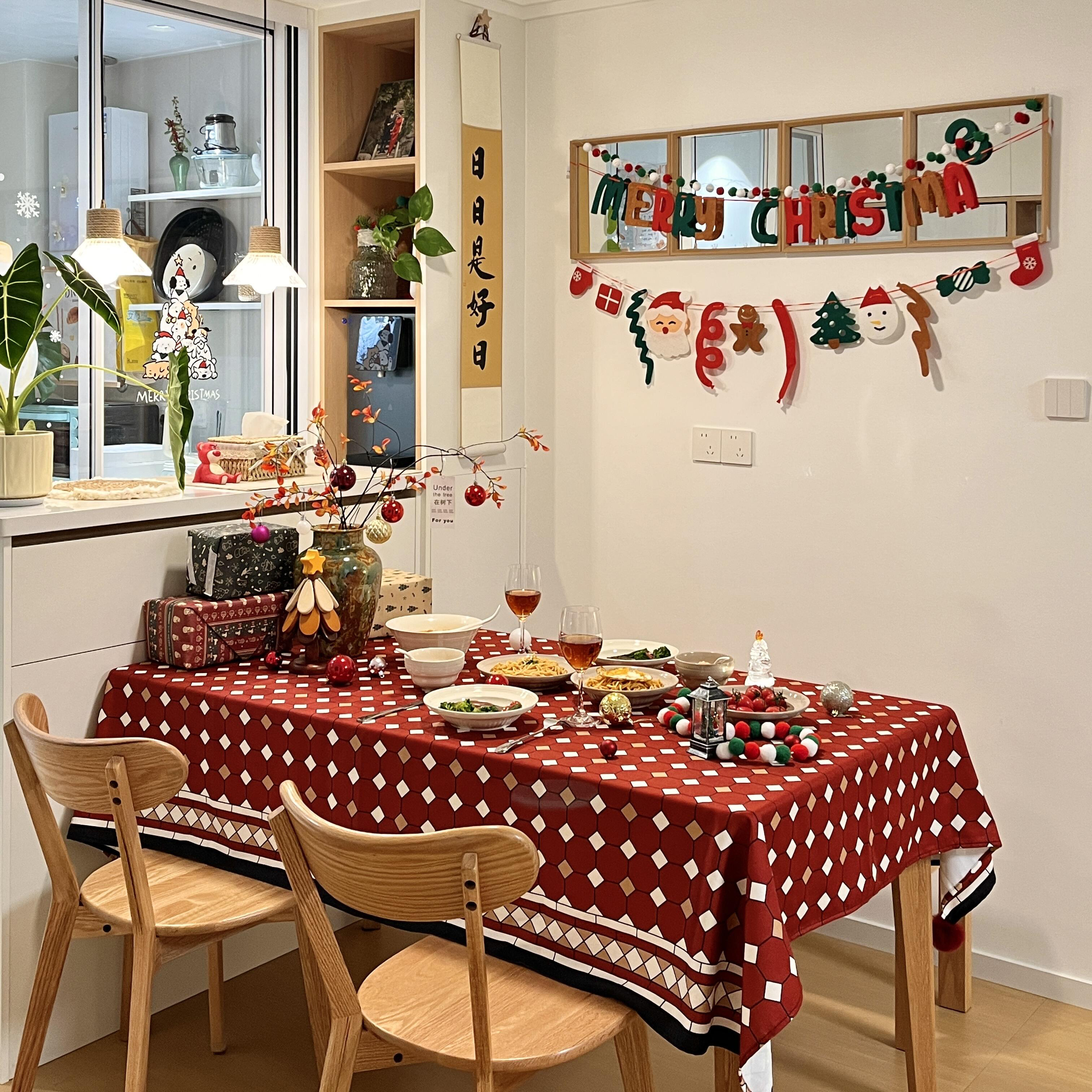 【新家的100个快递】圣诞装饰拉旗挂件客厅圣诞节氛围感场景布置