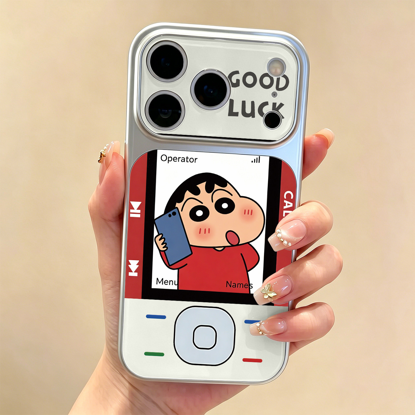 适用iphone17promax手机壳新款苹果17秒变17pro大视窗16诺基亚蜡笔小新15创意卡通14可爱女款air全包13保护套